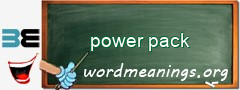 WordMeaning blackboard for power pack